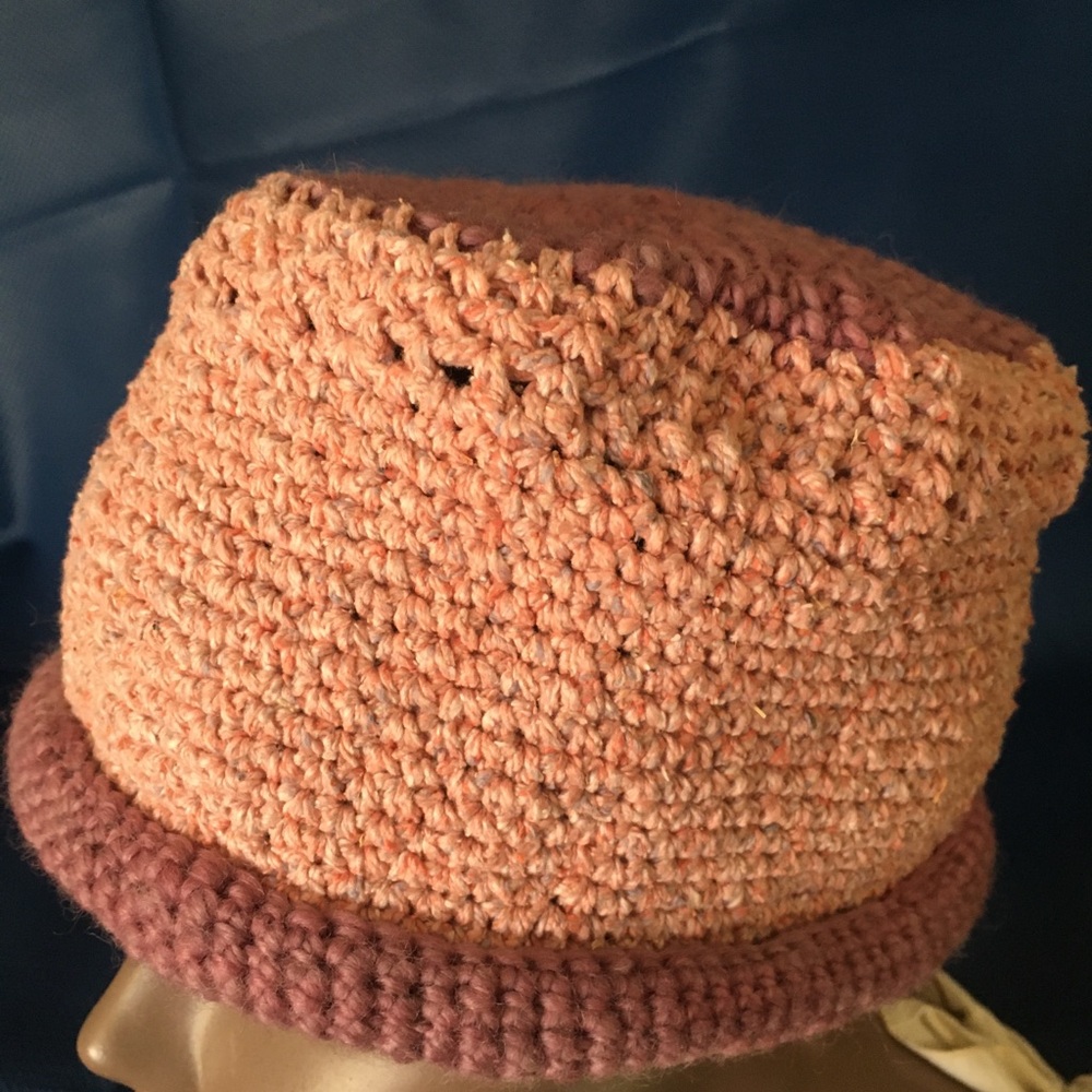 Elegant Peach Crochet Hat